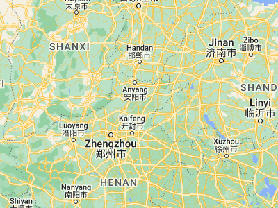 Map showing location of Huaxian (35.56389, 114.50583)