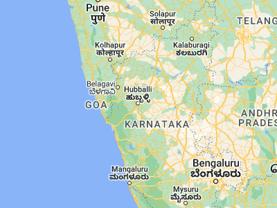 Map showing location of Hubli (15.34776, 75.13378)
