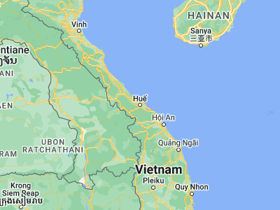 Map showing location of Huế (16.46667, 107.6)