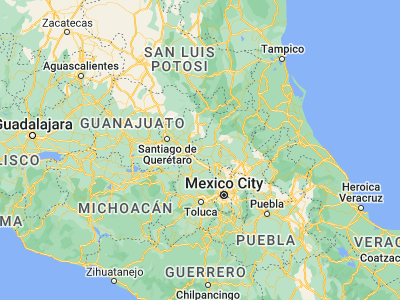 Map showing location of Huichapan (20.38333, -99.65)