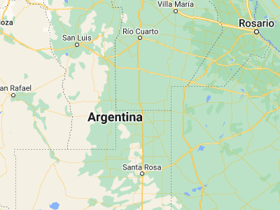 Map showing location of Huinca Renancó (-34.84038, -64.3758)