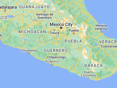 Map showing location of Huitzuco de los Figueroa (18.30668, -99.33541)