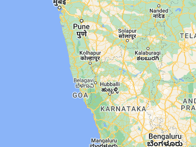 Map showing location of Hukeri (16.23333, 74.6)