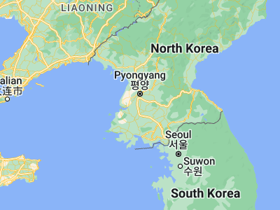 Map showing location of Hŭkkyo-ri (38.79861, 125.79194)