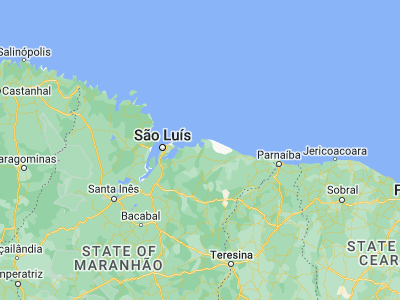 Map showing location of Humberto de Campos (-2.59833, -43.46111)
