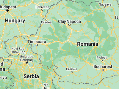 Map showing location of Hunedoara (45.75, 22.9)