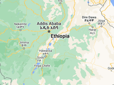 Map showing location of Huruta (8.15, 39.35)