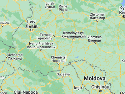 Map showing location of Husyatyn (49.07263, 26.2141)