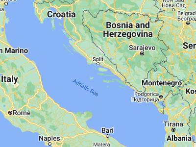 Map showing location of Hvar (43.1725, 16.44278)