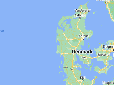 Map showing location of Hvide Sande (56.00452, 8.12937)