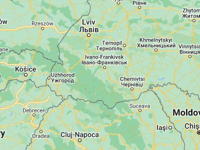 Map showing location of Hvizd (48.68517, 24.55055)