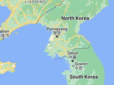 Map showing location of Hwangju-ŭp (38.67028, 125.77611)