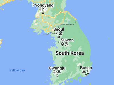 Map showing location of Hwaseong (37.20682, 126.8169)