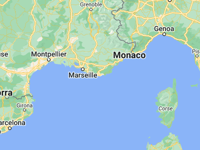 Map showing location of Hyères (43.11954, 6.13897)