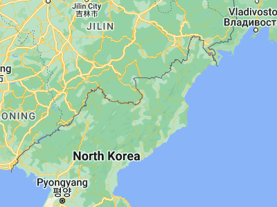 Map showing location of Hyesan-dong (41.39756, 128.17873)
