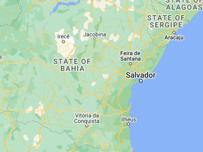 Map showing location of Iaçu (-12.76722, -40.21167)