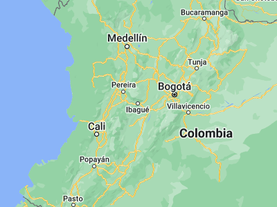 Map showing location of Ibagué (4.43889, -75.23222)