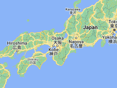 Map showing location of Ibaraki (34.81641, 135.56828)