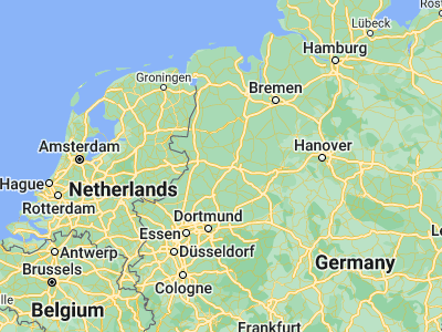 Map showing location of Ibbenbüren (52.27964, 7.71457)