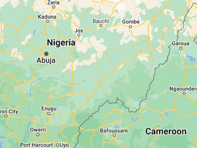 Map showing location of Ibi (8.18333, 9.75)