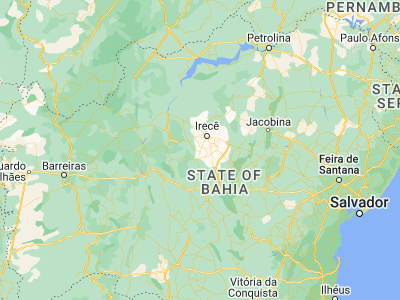 Map showing location of Ibipeba (-11.64083, -42.01111)