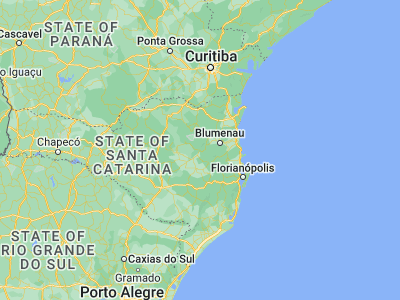 Map showing location of Ibirama (-27.05694, -49.51778)