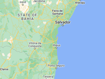 Map showing location of Ibirapitanga (-14.16417, -39.37361)