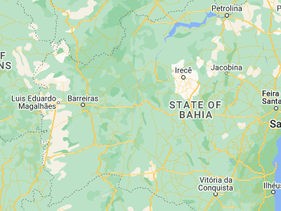 Map showing location of Ibotirama (-12.18528, -43.22056)