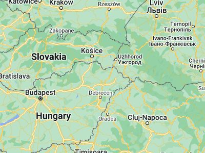 Map showing location of Ibrány (48.13333, 21.71667)