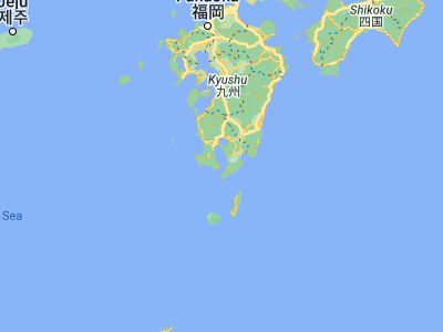 Map showing location of Ibusuki (31.23333, 130.65)