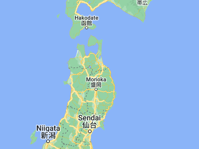 Map showing location of Ichinohe (40.20694, 141.30167)