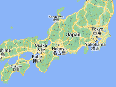 Map showing location of Ichinomiya (35.3, 136.8)