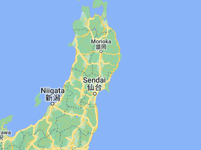 Map showing location of Ichinoseki (38.91667, 141.13333)