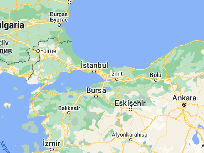 Map showing location of İçmeler (40.84639, 29.30889)