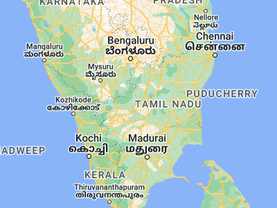 Map showing location of Idappadi (11.58624, 77.83891)