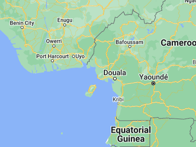 Map showing location of Idenao (4.2475, 9.00472)