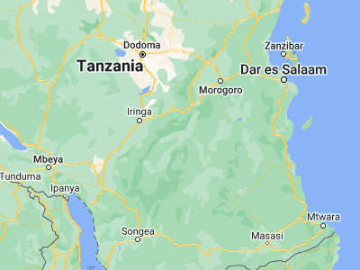 Map showing location of Ifakara (-8.13333, 36.68333)