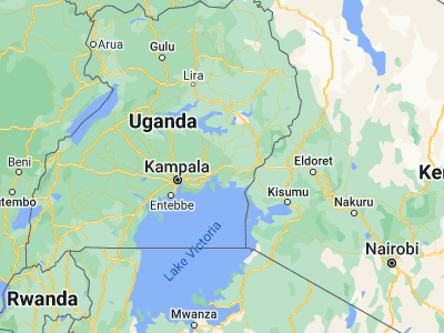 Map showing location of Iganga (0.60917, 33.46861)