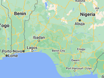 Map showing location of Igbara-Odo (7.50251, 5.06258)