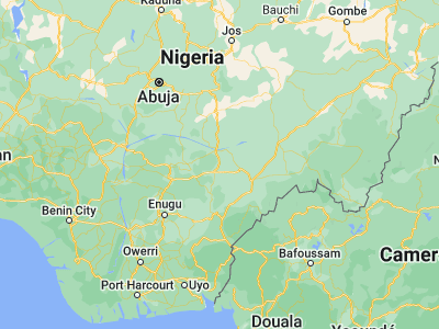 Map showing location of Igbor (7.4527, 8.6098)