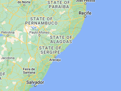Map showing location of Igreja Nova (-10.12528, -36.66194)
