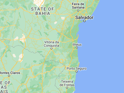 Map showing location of Iguaí (-14.75639, -40.08917)