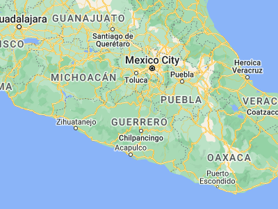 Map showing location of Iguala de la Independencia (18.34928, -99.53936)