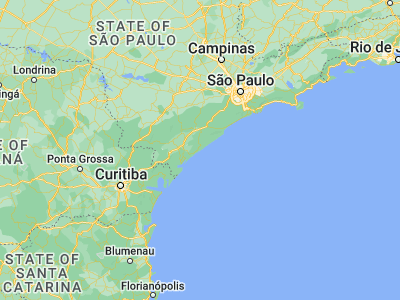 Map showing location of Iguape (-24.70806, -47.55528)