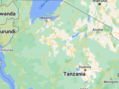 Map showing location of Igunga (-4.28333, 33.88333)