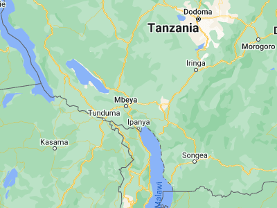 Map showing location of Igurusi (-8.85, 33.85)