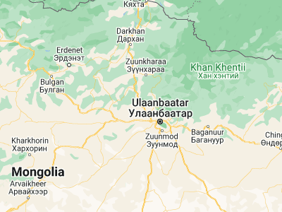Map showing location of Ihsüüj (48.2257, 106.29152)