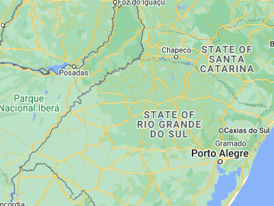 Map showing location of Ijuí (-28.38778, -53.91472)