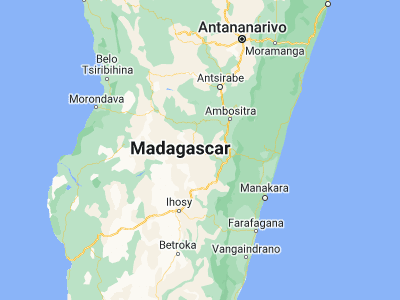 Map showing location of Ikalamavony (-21.15, 46.58333)