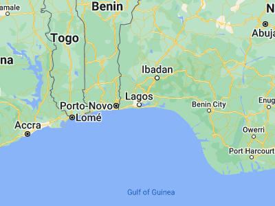 Map showing location of Ikeja (6.59422, 3.33748)